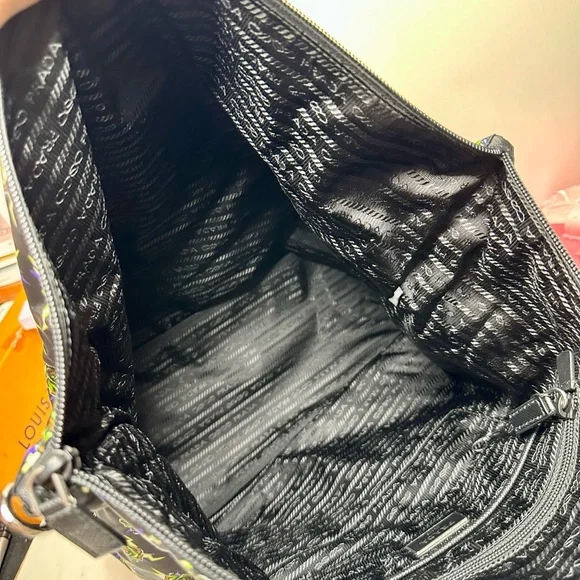 NEW! Limited Edition Prada x Frankenstein Rose Print Nylon Convertible Tote - Picture 12 of 15